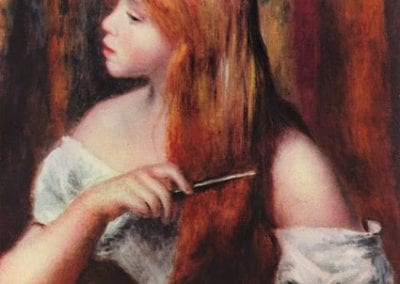Impressionnisme Auguste Renoir Jeune fille se coiffant les cheveux